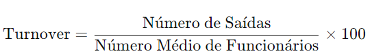 cálculo turnover qual a fórmula